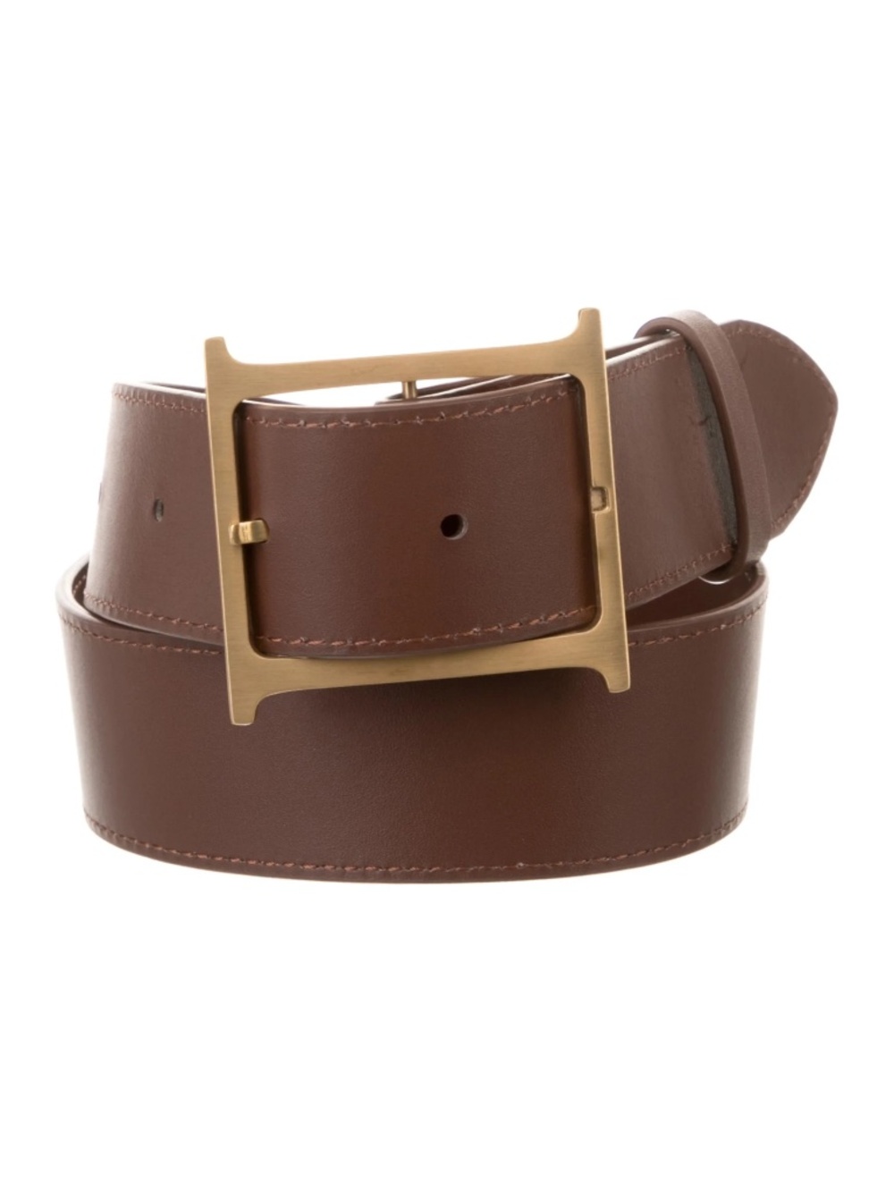 HELSA Leather Wide Belt Size XS in Brown